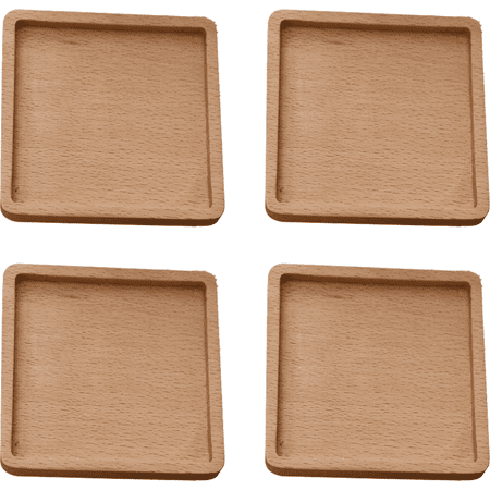 

NaturalWoodCoasters-Setof4-AbsorbentCorkPadforTableProtection-LargeWoodenCoasterforDrinks CoffeeCups Mugs-RusticFarmhouseDecor 1 square F22532