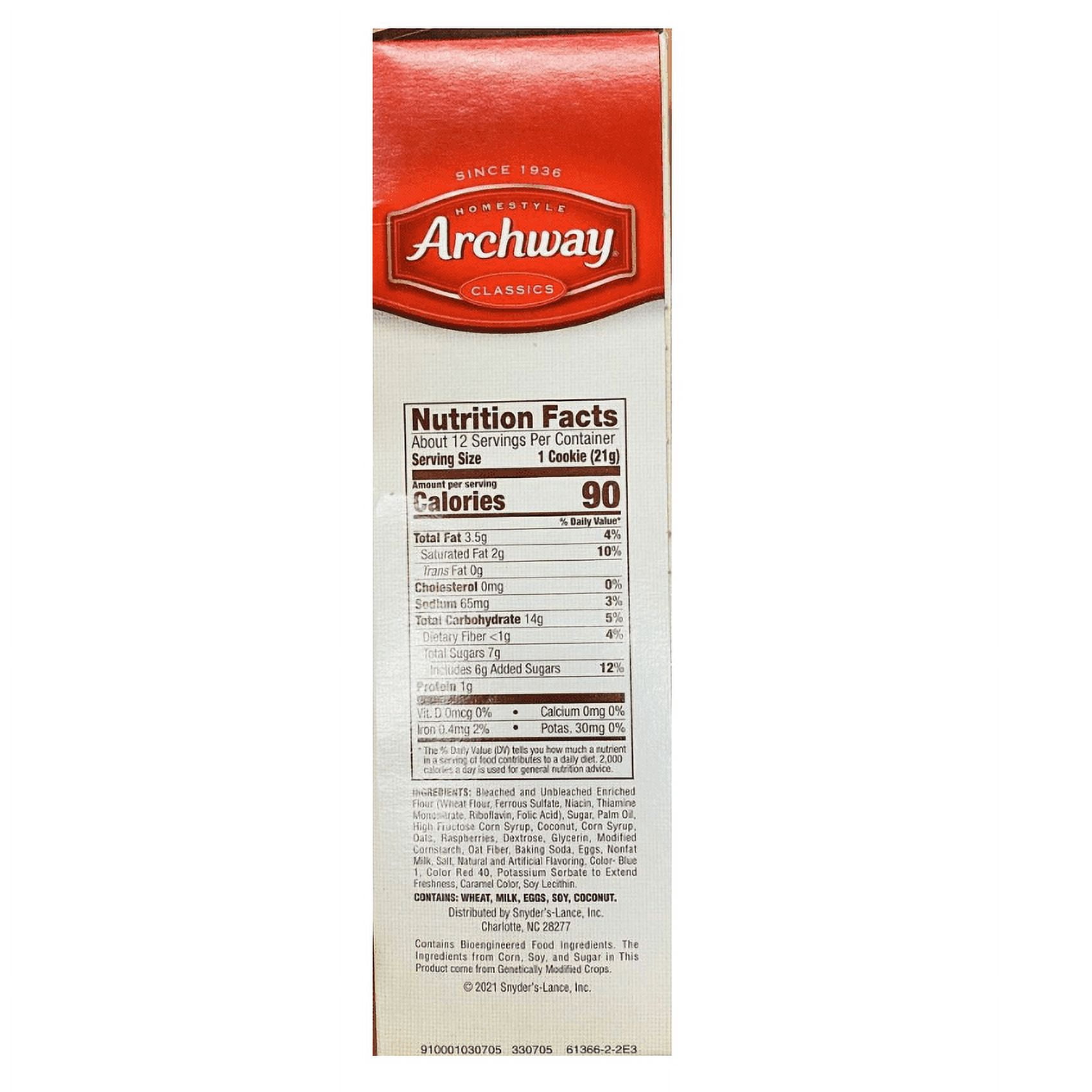 4x Archway Homestyle Classics Soft Raspberry Filled Cookies 9 Oz - 4 BOXES BULK