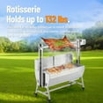 thumbnail image 2 of Outdoor Rotisserie Grill with Wind Screen, 132~200LB Capacity Electric Bbq Pig Lamb Stainless Steel Rotisserie Roaster with 25/50W Motor, Charcoal Spit Roaster Grill, 2 of 8