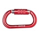 thumbnail image 4 of 5 piezas Mosquetón de resistencia Cola escalada deportiva tipo D arnés de andamio de Espeleología de seguridad rojo, 4 of 8