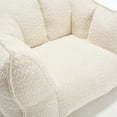 thumbnail image 6 of CKEASEAN 47"W Chenille Bean Bag Chair with Armrest, Comfy Large Bean Bag Sofa with Highly Resilient Foam Stuffed, Boneless Couch for Apartment, Living Room, No Assembly Required, 6 of 9
