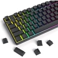 thumbnail image 1 of AIR-129 Key Blank Keycaps, Thick PBT Keycaps, Custom Gaming Keycaps,Minimalist Grey Black Keycaps,Cherry Profile, for US/ISO Layout 60% 65% 75% Mechanical Keyboard(Black), 1 of 4