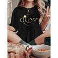thumbnail image 1 of Camiseta estampada Simple Planet 2024 para mujer, suave y cómoda, cuello redondo, manga corta, informal, deportiva y de ocio., 1 of 6