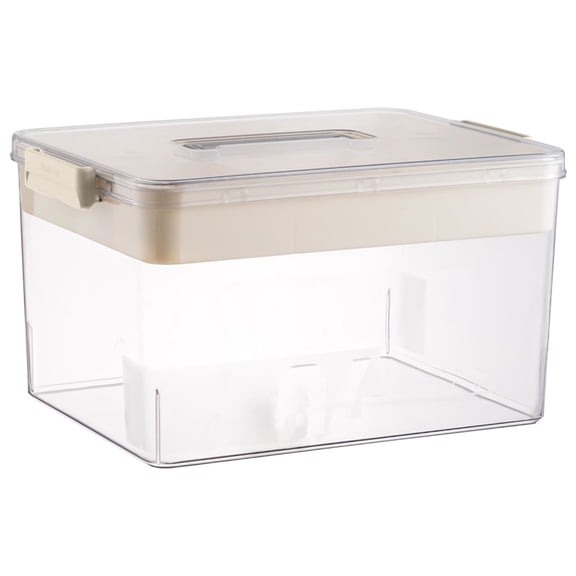 Yonrjhukm Multi-layer Medicine Storage Box, Transparent Medical Supply Organizer, Large Capacity Household Medicinedd Box, Portable Durable Family-Friendly Design