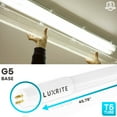 thumbnail image 4 of Luxrite 4FT T5 LED Tube Lights 24W=54W 3000K Soft White Ballast and Ballast Bypass Compatible Damp Rated 4 Pack, 4 of 7