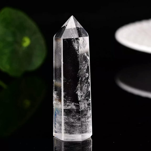 VIVIDELLE 60-70mm Raw Natural Clear Quartz Crystal Point Wand Column Obelisk Stone Healing