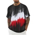 thumbnail image 1 of Styesk T-Shirts pour Homme Imprimé Col Rond Mode Décontractée Manches Courtes Blouses, 1 of 4