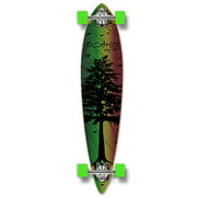 Yocaher in The Pines Rasta Longboard Complete Skateboard - Available in All Shapes (Pintail)