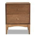 thumbnail image 4 of Baxton Studio Landis Mid-Century Modern Ash Walnut Finished Wood 2-Drawer Nightstand, 4 of 11