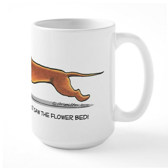 CafePress - Dachshund Dad Funny Large Mug - 15 oz Ceramic Large White Novelty Mug
