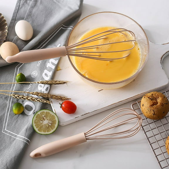 Cheers.US 2 Pcs Plastic Egg Whisks, Kitchen Whisks, Balloon Wire Whisk, Egg Frother Tool Kitchen whisks with Thick Wire and Strong Handles for Blending, Whisking, Beating, Stirring