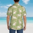thumbnail image 4 of Pofeuu Cute Rabbit And Flower Print Hawaiian Shirt for Men Sleeves Casual Button Down Summer Beach Dress Shirts T-Shirts,Large, 4 of 7