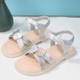 thumbnail image 2 of Godom Kid Sandals Open Toe Cute Princess Flats Sparkly Summer Dress Shoes for Toddler Little Big Kid, 2 of 7