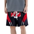thumbnail image 1 of inlzdz Garçons Enfants Kickboxing Muay Thaï Shorts Amples Imprimé Boxeurs Rouges 10, 1 of 5