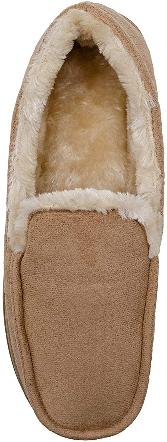 Gold Toe Microsuede Faux Fur Lining House Shoes, Beige (Men's) - image 2 of 4