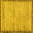 thumbnail image 1 of Ahgly Company Machine Washable Indoor Square Abstract Yellow Modern Area Rugs, 3' Square, 1 of 4