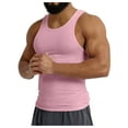 thumbnail image 2 of HUANBAI Men's Knitted Ice Silk Ribbed Athletic Fit Sleeveless Vest Gym Muscle Tank Top Activewear Casual Racerback Undershirt, 2 of 5