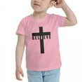 thumbnail image 3 of I Believe Jesus Cross God Funny Toddler T-Shirts for Boys Girls (Pink, 5/6T), 3 of 5