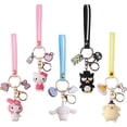 thumbnail image 1 of Liangnv Paquete De 5 Lindos Llaveros De Anime De Muñeca,Accesorios De Llavero De Coche Kawaii,Encantos De Bolso De Llavero para Mujer, 1 of 5
