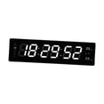 thumbnail image 2 of AMLESO LED Digital Clock Bedroom Display Date Calendar Bar Wall Hanging Alarm Clock White, 2 of 8