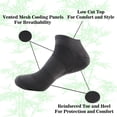 thumbnail image 2 of Women's Extra Large Rayon from Bamboo Fiber Sports Superior Wicking Athletic Ankle Socks - Charcoal - 4prs, Size 10-13, 2 of 2