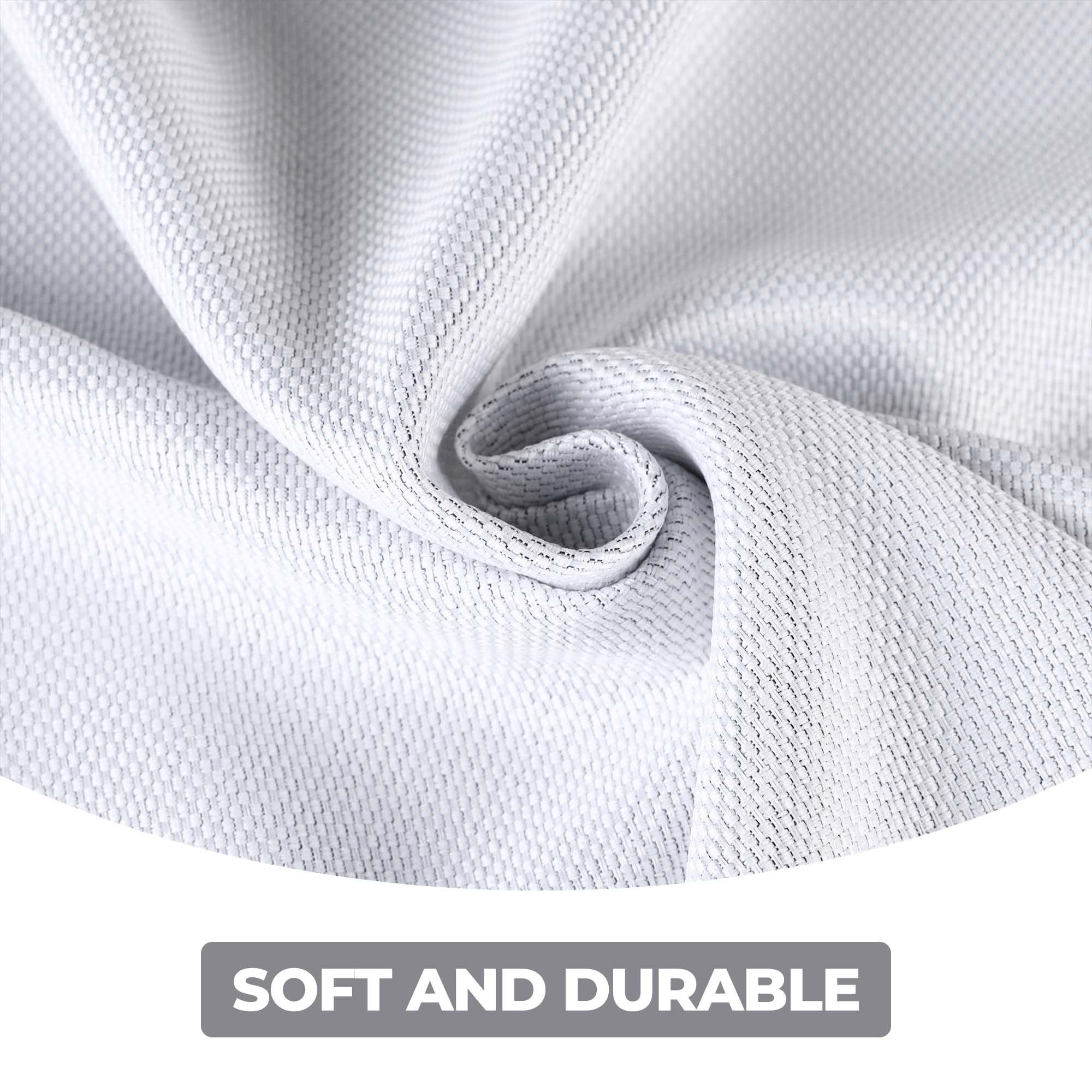 Superior Jaxon Blackout Curtains Set of 2, Grommet Header Curtain Panel Pair, 42"W x 96"L, Platinum
