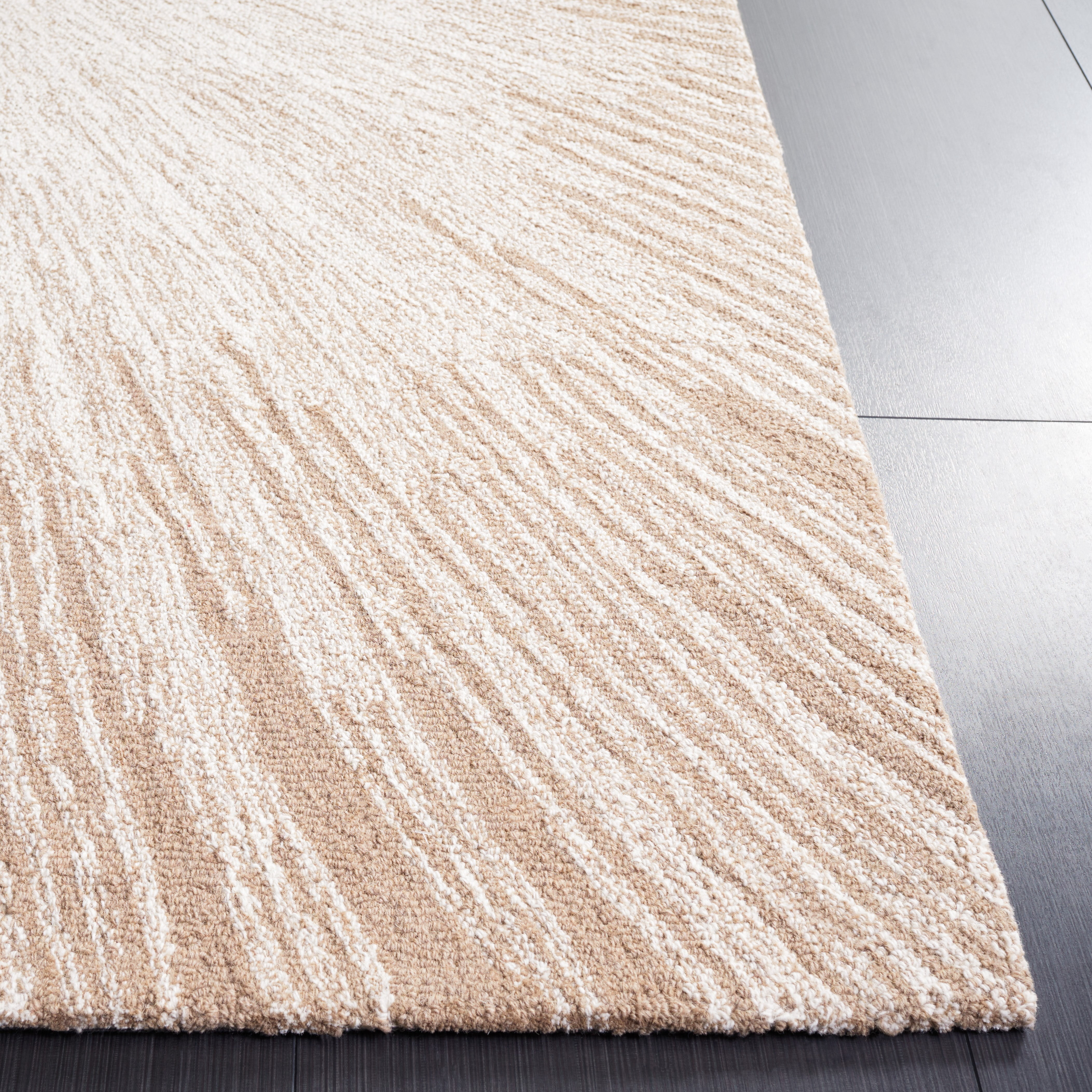 SAFAVIEH Abstract Olivera Radiate Area Rug, Ivory/Dark Beige, 4' x 6'