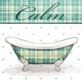thumbnail image 2 of Grey, Jace 12x12 White Modern Wood Framed Museum Art Print Titled - Relaxed Plaid Bath Mate, 2 of 4