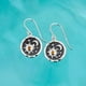 thumbnail image 3 of Nvzi Pendientes colgantes de sol y luna, pendientes redondos con forma de gota, pendientes de gancho bohemios, pendientes llamativos (plateados), 3 of 4