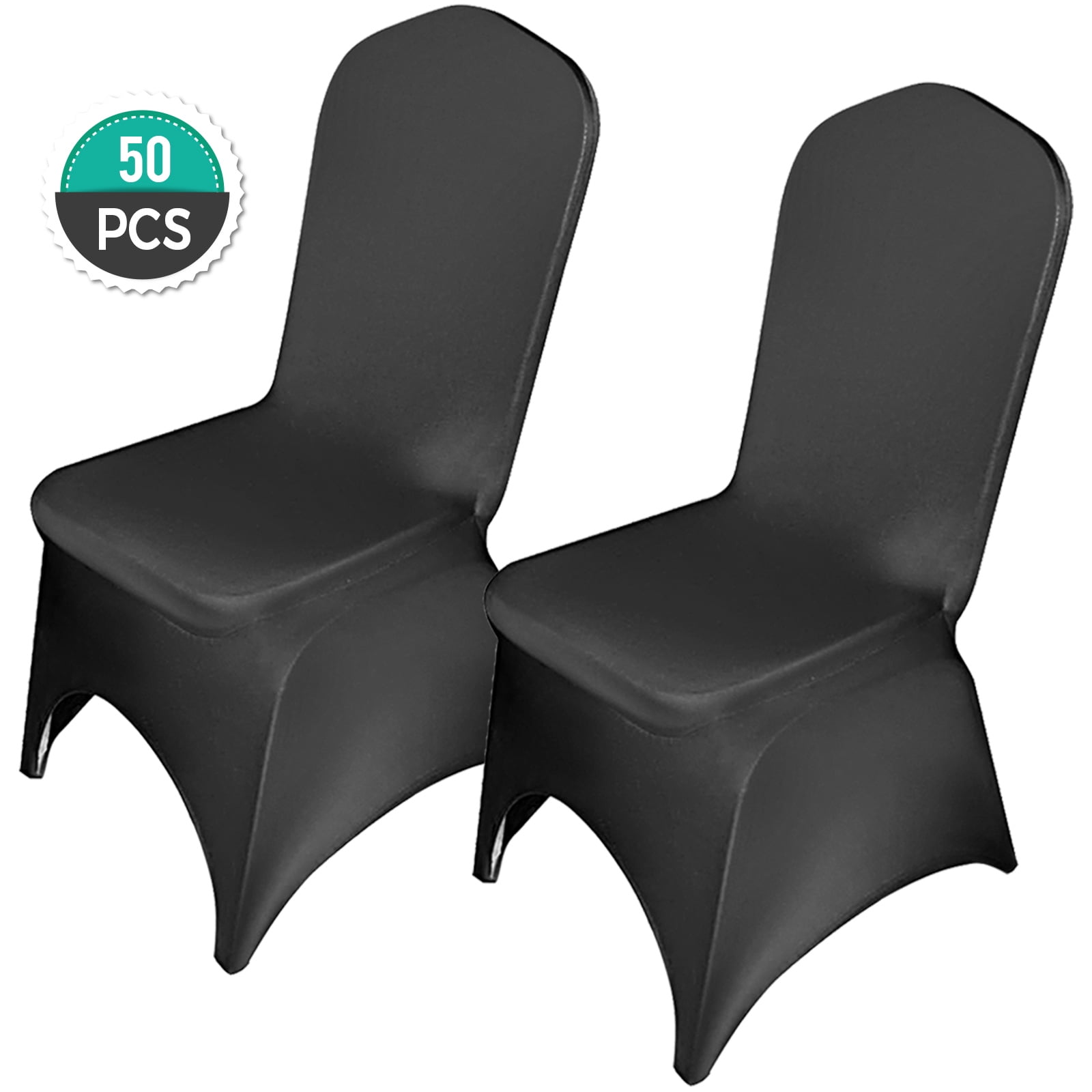 New 50/100pcs Chair Covers Wedding Ceremony University Decor Spandex Black/White 