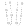 thumbnail image 1 of Guirnalda de papel con estrellas brillantes de 4 m y 13 pies para decoración de bodas, graduaciones, fiestas de Navidad y Ramadán, fondo de habitación. plata, 1 of 9