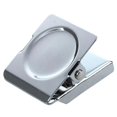 thumbnail image 1 of Silver Tone Spring Loaded Memo Ticket Magnetic Fridge Wall Clip, 1 of 4