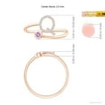 thumbnail image 4 of ANGARA Natural Capital "Q" Diamond Initial Ring with Bezel-Set Amethyst in 14K Rose Gold for Women (Size-2.5mm) | February Birthstone, Anniversary, Jewelry Gift for Women | Natural Amethyst Ring, 4 of 8