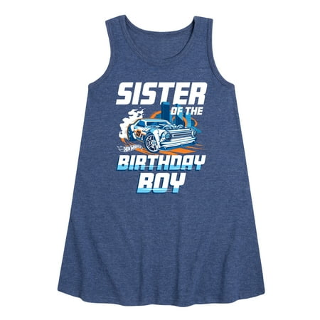 

Hot Wheels - Sister Of Birthday Boy - Toddler And Youth Girls A-line Dress