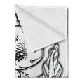 thumbnail image 2 of Salamander Soft Flannel Fleece Throw Blanket, Close Shot Graphic Illustration of an Axolotl Monochrome Drawing, Cozy Plush for Indoor and Outdoor Use, 50" x 60", Charcoal Grey and White, by Ambesonne, 2 of 5