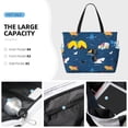 thumbnail image 4 of Rocae Colorful Ocean Shark for Large Women's Waterproof Beach Bag Tote with 7 Pockets Pool Bag for Travel Gym Vacation, 4 of 6