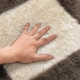 thumbnail image 3 of BERTHMEER 6'x9' Shag Area Rugs for Bedroom Dorm Entrance Laundry Entryway Modern Checkered Contemporary Plush Soft Carpets Indoor Fuzzy Fluffy Washable Throw Rugs, Mocha Brown, 3 of 8