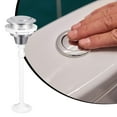 thumbnail image 6 of Round Toilet Flush Button Directly Replace Part Single Push Flushing Button Durable Plastic for Hotel Bathroom, 6 of 9