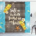thumbnail image 1 of Ambesonne Beach Saying Shower Curtain, Salty Sand in My Hair, 69"Wx84"L, Multicolor, 1 of 3