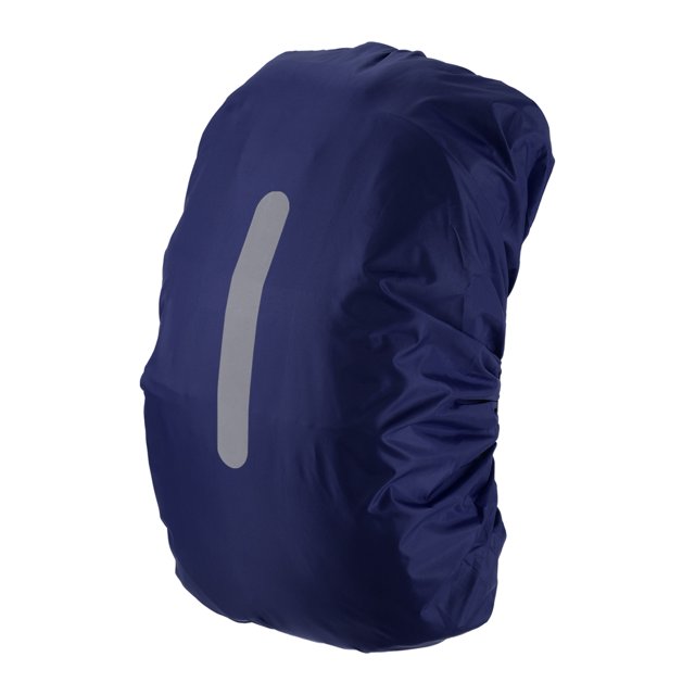 Unique Bargains 40-50L Imperméable Sac à Dos Couverture de Pluie avec Sangle Réfléchissante Verticale, M, Bleu Foncé