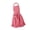 Red, variant on Baking Apron featuring Gingham Checks, Frilled Hemline, Handy Front Pockets, Long Waist Strings, Flexible Neck Fit