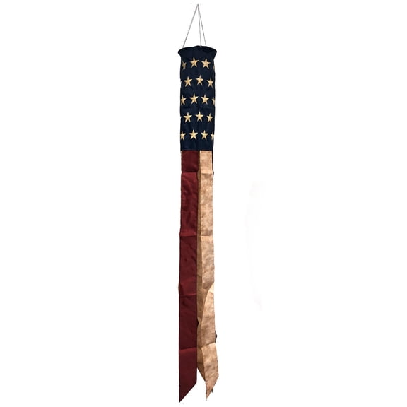 Briarwood Lane Tea Stained USA Embroidered Windsock