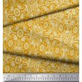 thumbnail image 3 of Soimoi Moss Georgette Fabric Floral & Moroccan Damask Print Fabric by The Yard 42 Inch Wide, 3 of 3