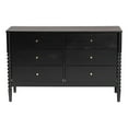 thumbnail image 5 of Baxton Studio Lucera Mid-Century Dresser, 6-Drawer, Black, 5 of 10