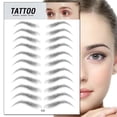 thumbnail image 4 of Flmtop Eyebrow Sticker Waterproof Hair-Like 3D Long Lasting Eyebrows Tattoo Makeup Patches for Female, 4 of 10