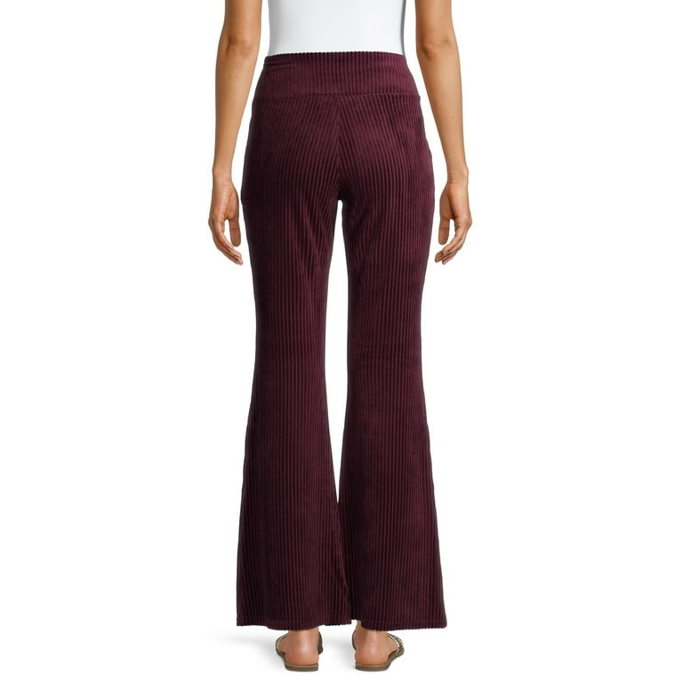 No Boundaries Juniors High Rise Pull On Stretch Cord Flare Pants Walmart