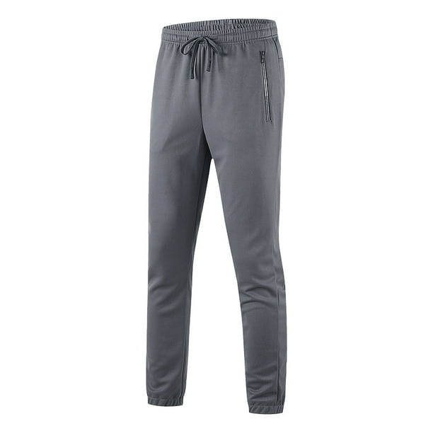 Ceisia Gift Men's All-Season Sports Pants - Fitness Running Solid Color Tapered Jogger Pants with Zipper Pockets