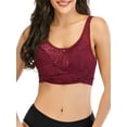 thumbnail image 2 of Women's Seamless Lace Bra Top with Front Lace Cover Sports Bra, 2 of 7