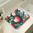 thumbnail image 4 of Yayeee Dish Drying Mat for Kitchen Counter 16" x 18" Microfiber Super Absorbent Coffee Decorative Pad, Blue Apple Pattern, 4 of 9