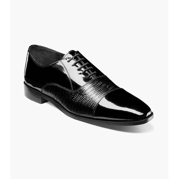 Stacy Adams Razzeto Cap Toe Oxford Shoes Patent Leather Black 25739-001